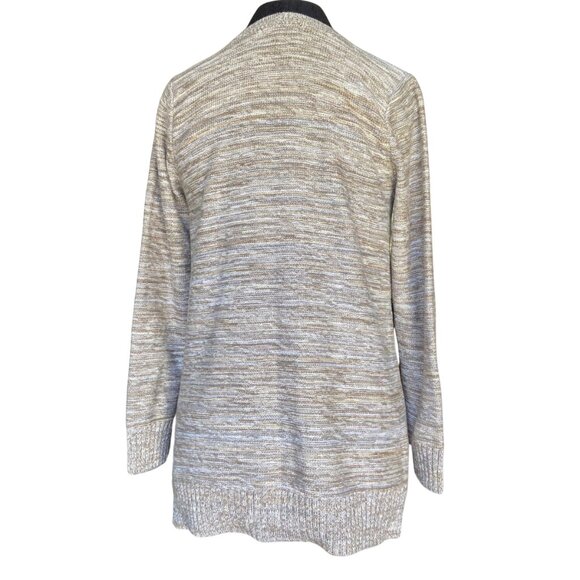 JEANNE PIERRE Pullover Long Sleeve Tunic Heather Gray Brown Sweater Women's S - Picture 2 of 7